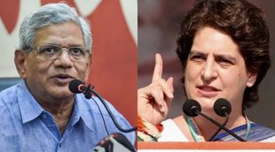 Priyanka Gandhi, Sitaram Yechury, Narendra Modi
