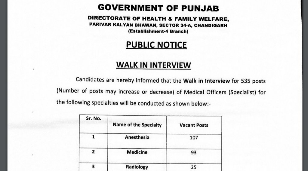 Sarkari Naukri, Govt Job, Latest Sarkari Naukri, Punjab Health Department Recruitment Sarkari Naukri, Govt Job, Latest Sarkari Naukri, Punjab Health Department Recruitment