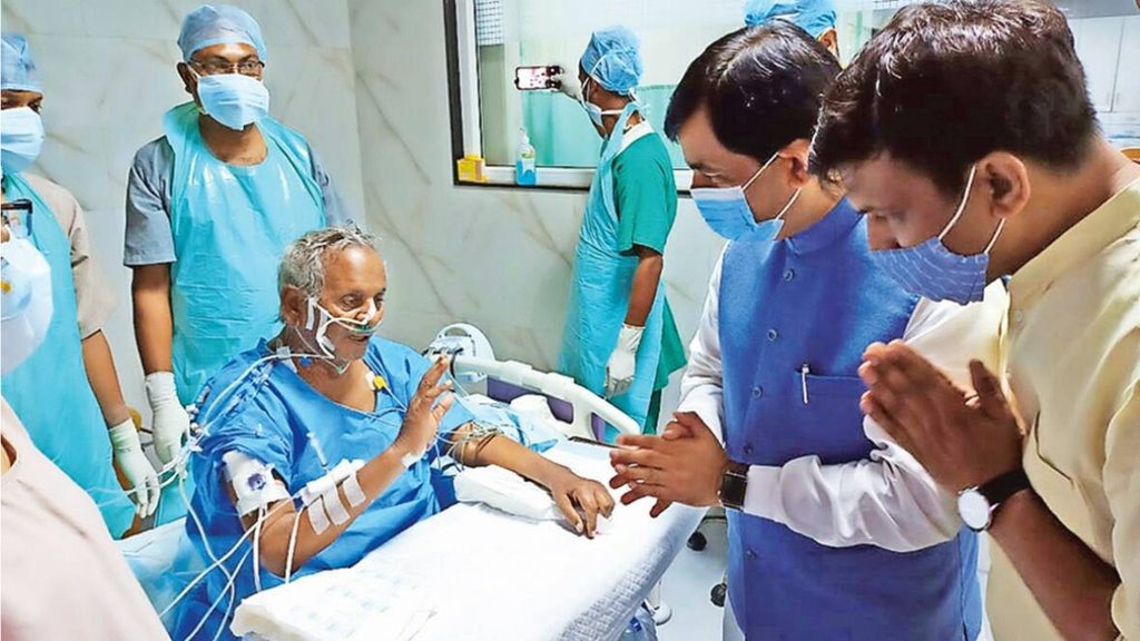 कल्याण सिंह लंबे समय से बीमार चल रहे थे, हाल ही में कई बीजेपी नेताओं ने अस्पताल जाकर उनके स्वास्थ्य का जायजा लिया था। (फोटो- एएनआई)