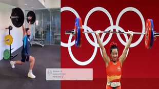 virat-kohli-shares-video-of-weightlifting-and-people-remembers-mirabai-chanu-and-trolled-indian-captain-watch-video