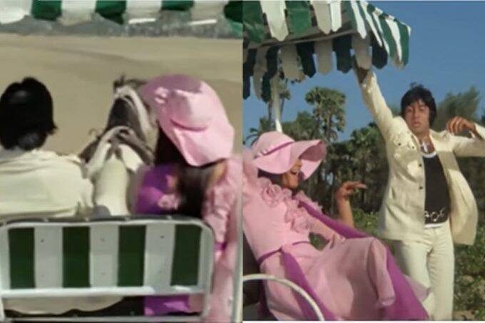 Amitabh Bachchan, Amar Akbar Anthony Film Set, Parveen Babi, Humko Tumse Hogaya Hai Pyar,