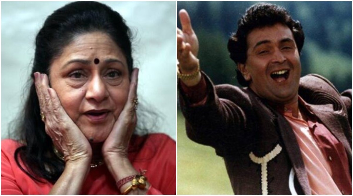 aruna irani, rishi kapoor, raj kapoor