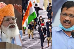 pm-modi-congratulates-indian-olympians-of-tokyo-olympics-at-red-fort-also-cm-arvind-kejriwal-urges-to-prepare-for-70-medals