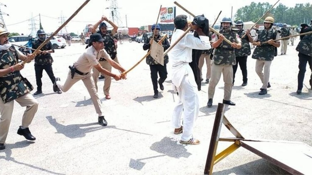 किसानों के सिर फोड़ने का आदेश देने वाले करनाल एसडीएम आयुष सिन्हा के बयानों पर जिले के डीएम निशांत यादव ने माफ़ी मांगी है। (एक्सप्रेस फोटो) 