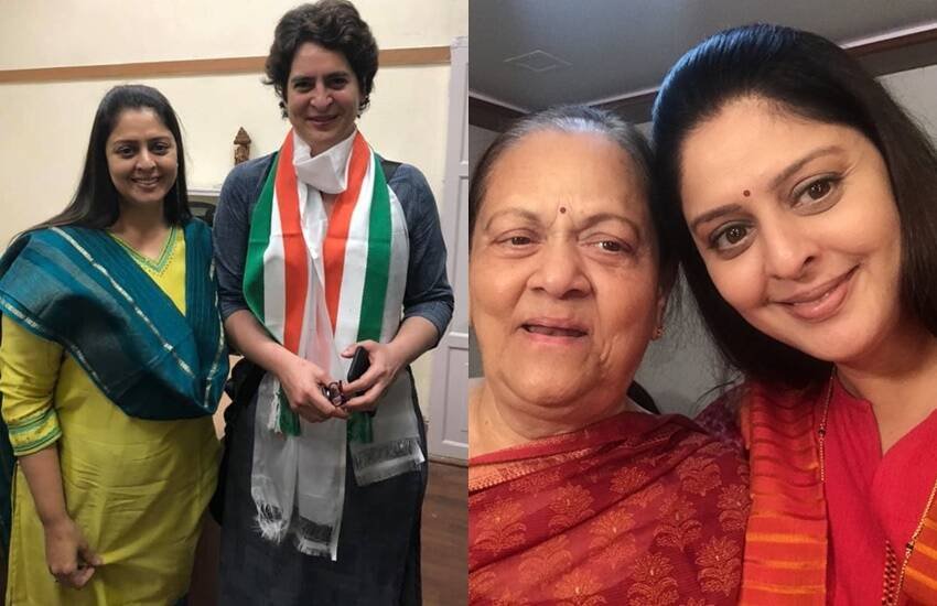 कांग्रेस नेत्री नगमा के पिता अरविंद सिंह मोरारजी ने मुस्लिम परिवार की सीमा साधना से शादी की थी। शादी के कुछ सालों बाद सीमा साधना ने नगमा के पिता को तलाक दे दिया था। तलाक के बाद नगमा की मां ने फिल्म प्रोड्यूसर चंदर सदाना से शादी कर ली। इस शादी से उनको दो बेटियां हुईं। साउथ एक्ट्रेस ज्योतिका नगमा की सौतेली बहन हैं।