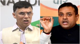 sambit patra, pawan khera, sambit patra and pawan khera, sambit patra starts laughing on congress leader, congress leader pawan khera, congress leader got angry on sambit patra, sambit patra makes fun of pawan khera, pawan khera on pm narendra modi, संबित पात्रा, पवन खेड़ा, पवन खेड़ा और संबित पात्रा, संबित पात्रा पर बरसे पवन खेड़ा