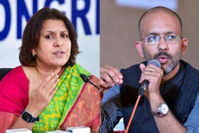 supriya shrinate, shantanu gupta, yogi adityanath