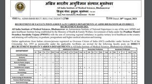 AIIMS Recruitment 2021, AIIMS Bhubaneswar Recruitment, AIIMS Bhubaneswar Recruitment 2021, AIIMS Bhubaneswar Recruitment Notification, AIIMS Bhubaneswar Professor Recruitment, AIIMS Bhubaneshwar Professor Recruitment Notification