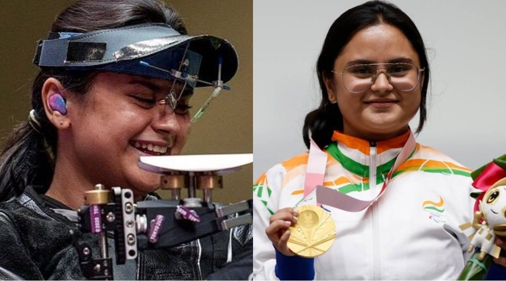 Gold Medallist Avani Lekhara India celebrates podium Avani Lekhara