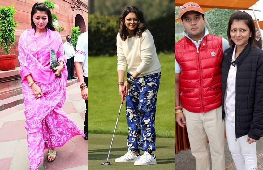 ज्योतिरादित्य सिंधिया की पत्नी प्रियदर्शनी राजे ने भी सोफिया कॉलेज से ही अपना ग्रेजुएशन किया है। ग्रेजुएशन के बाद उन्होंने शादी कर ली थी।(यह भी पढ़ें: ज्योतिरादित्य के पास करीब 400 करोड़ की संपत्ति, पत्नी ने लिये हैं मां से 50 हजार रुपए उधार )