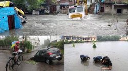 भारी बारिश के कारण पानी से लबालब हुई लखनऊ की सड़कें, सोशल मीडिया पर फोटो वीडियो शेयर कर लोग करने लगे ऐसा कमेंट