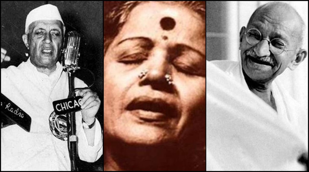 Mahatma Gandhi Jawaharlal Nehru MS Subbulakshmi