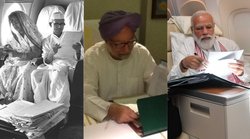 PM मोदी ने शेयर की जहाज के अंदर फाइलें निपटाते फ़ोटो, लोग लाल बहादुर शास्त्री- मनमोहन सिंह की फोटो साझा कर करने लगे ऐसे कमेंट