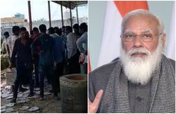 यूपी में पीएम मोदी की सभा के बाद मच गई थी लूट, तेल के डिब्बे, पानी की बोतल उठा भागे लोग
