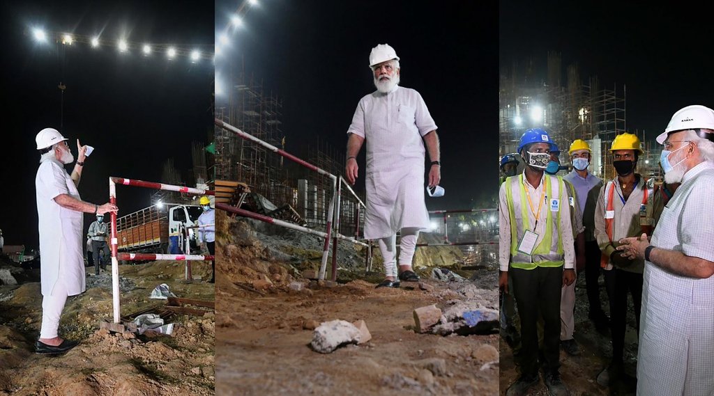 Central Vista Project देखने रात को पहुंच गए PM नरेंद्र मोदी, घंटे भर रहे कंस्ट्रक्शन साइट पर; लोग बोले- बस 'कैमरामैन' ले निकल पड़े? (Photo- PTI)