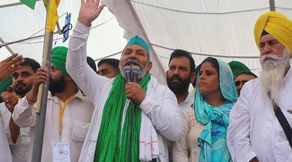 भारतीय किसान यूनियन के राष्ट्रीय प्रवक्ता राकेश ठिकैत। फोटो- इंडियन एक्सप्रेस By जसवीर माल्ही