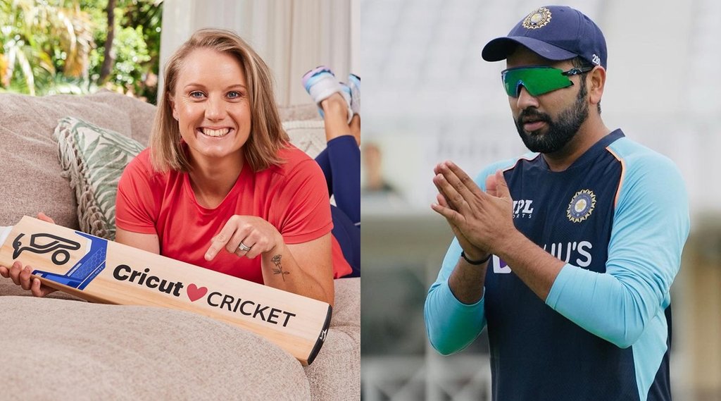 Rohit Sharma Alyssa Healy Mitchell Starc India vs Australia Women Team Rohit Sharma Alyssa Healy Mitchell Starc India vs Australia Women Team