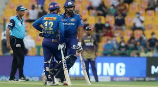Rohit Sharma captain of Mumbai Indians and Quinton de Kock of Mumbai Indians IPL 2021