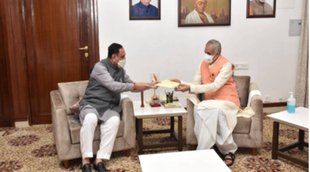 Filmmaker Ashoke Pandit, Gujarat CM Bhupendra Patel,, Vijay Rupani