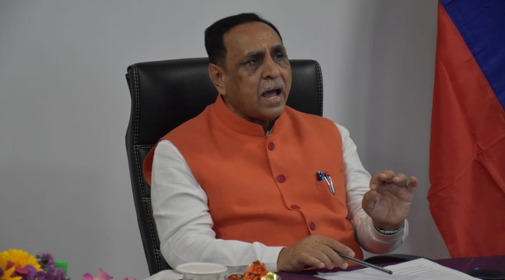 गुजरात के मुख्यमंत्री पद से विजय रूपाणी का इस्तीफा। फोटो- ट्विटर हैंडल विजय रूपाणी