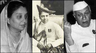 Vijaya Raje Scindia, Jiwajirao Scindia, JawaharLal Nehru