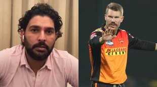 ipl-2021-yuvraj-singh-adviced-srh-allrounder-abhishek-sharma-to-use-mind-david-warner-replies-video