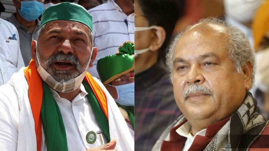 किसान नेता राकेश टिकैत ने केंद्र सरकार को चेतावनी देते हुए कहा कि सरकार को किसी भी हाल में तीनों कृषि कानूनों को वापस लेना ही होगा, वहीं केंद्रीय कृषि मंत्री नरेंद्र सिंह तोमर ने किसानों से धरना छोड़ कर वार्ता का रास्ता अपनाने की अपील की है। (एक्सप्रेस फोटो)