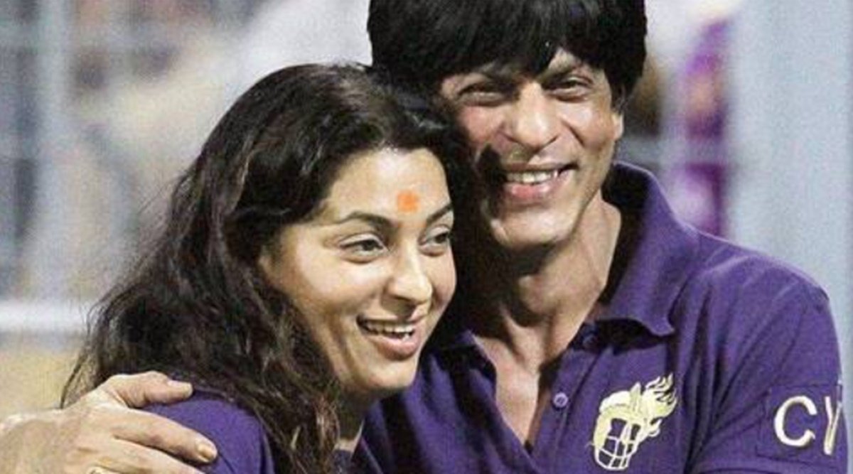 juhi chawla, shahrukh khan, farah khan