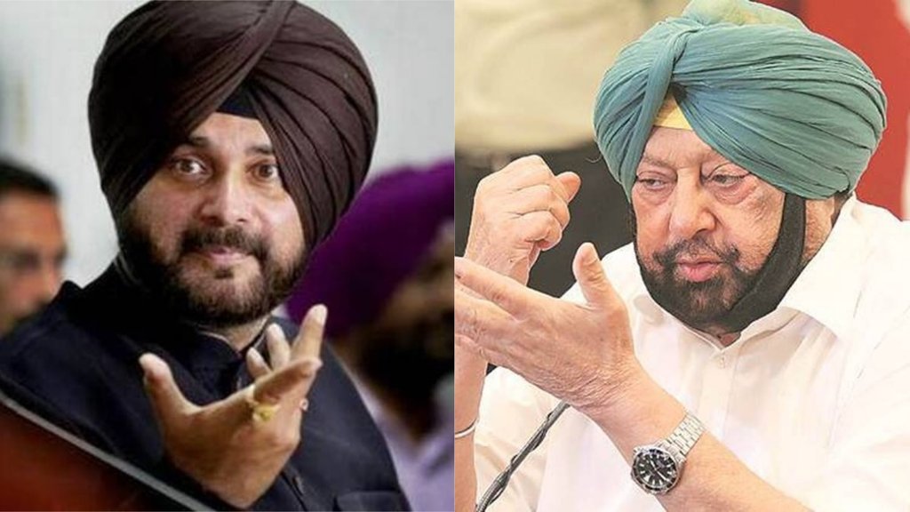 मुख्यमंत्री पद से इस्तीफे के बाद नवजोत सिंह सिद्धू के खिलाफ बयानबाजी करने पर उनके सलाहकार कैप्टन अमरिंदर सिंह पर भड़क उठे और कहा कि वे पिछले पांच वर्षों से पंजाब का अपमान कर रहे हैं। (एक्सप्रेस फाइल फोटो) 