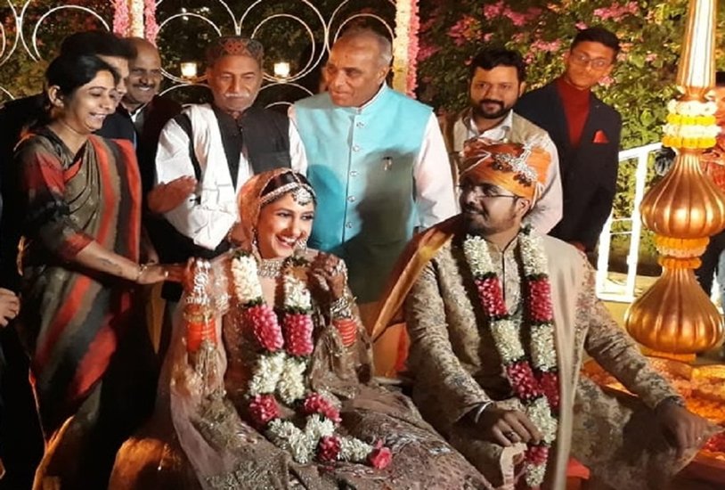 अदिति ने नवंबर 2019 में पंजाब में नवांशहर से कांग्रेस विधायक अंगद सिंह से शादी की है। अदिति ने बताया कि अंगद सिंह का चुनाव उनके पिता ने ही किया थी। 