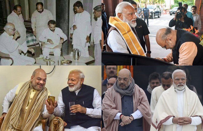 Narendra Modi Amit Shah: नरेंद्र मोदी और अमित शाह आज की भारतीय राजनीति के दो सबसे बड़े और चर्चित चेहरे हैं। एक देश के प्रधानमंत्री हैं तो दूसरे केंद्रीय गृहमंत्री। दोनों ना सिर्फ एक दूसरे के सहयोगी हैं बल्कि अच्छे दोस्त भी हैं। इस जोड़ी को गुरु-चेला, दोस्त-राजदार-भरोसेमंद सिपहसालार की तरह भी देखा जा सकता है। दोनों पिछले करीब 40 साल से एक दूसरे के साथ हैं। आइए जानें कब, कैसे और कहां हुई थी दोनों की पहली मुलाकात।