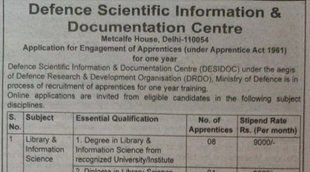 DRDO, DRDO Recruitment, DRDO Notification, DRDO Apprentice Recruitment 2021