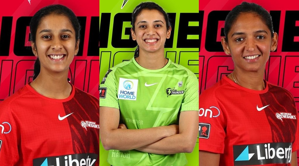 Jemimah Rodrigues Harmanpreet Kaur Smriti Mandhana WBBL Melbourne Renegades Watch Video Sydney Thunder