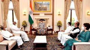 Rahul Gandhi , Priyanka Gandhi , President ramnath Kovind