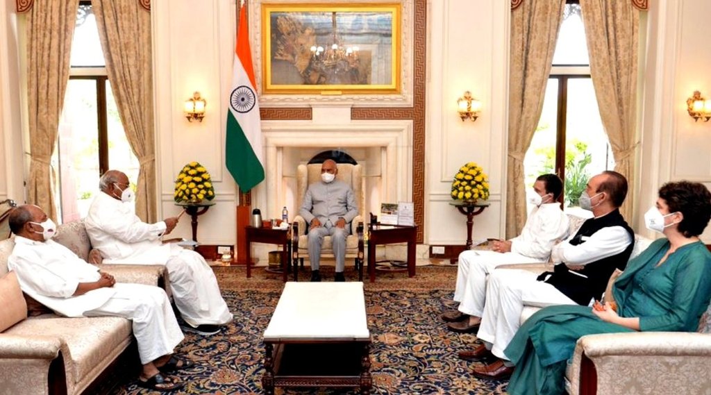 Rahul Gandhi , Priyanka Gandhi , President ramnath Kovind Rahul Gandhi , Priyanka Gandhi , President ramnath Kovind