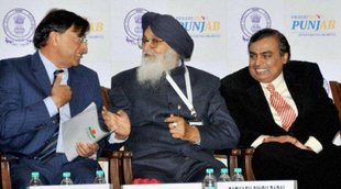 Mukesh Ambani with LN Mittal