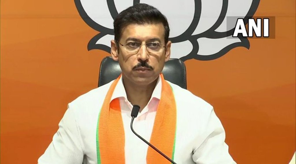 भाजपा प्रवक्ता और पूर्व केंद्रीय मंत्री राज्यवर्धन सिंह राठौर। फोटो- एएनआई