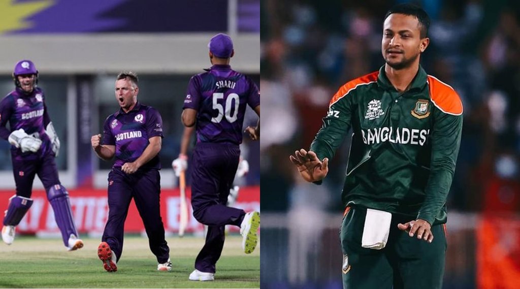 t20-world-cup-2021-scotland-beats-bangladesh-by-6-runs-shakib-al-hasan-becomes-highest-wicket-taker-in-t20-international