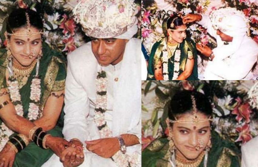 काजोल और अजय देवगन ने साल 1999 में शादी की थी। काजोल महाराष्ट्रीयन तरीके से दुल्हन बनी थीं।