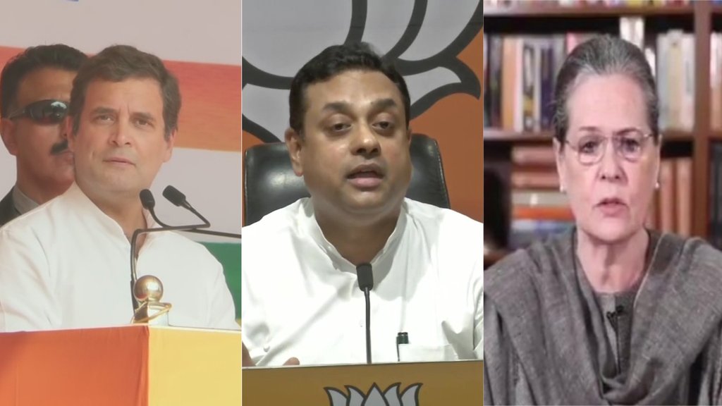 सोमवार को प्रेस कांफ्रेंस कर भाजपा प्रवक्ता संबित पात्रा ने कहा कि कांग्रेस नेहरू-गांधी परिवार को ऊपर रखने के लिए किसी को भी अपमानित कर सकती है। (फोटो: एएनआई)