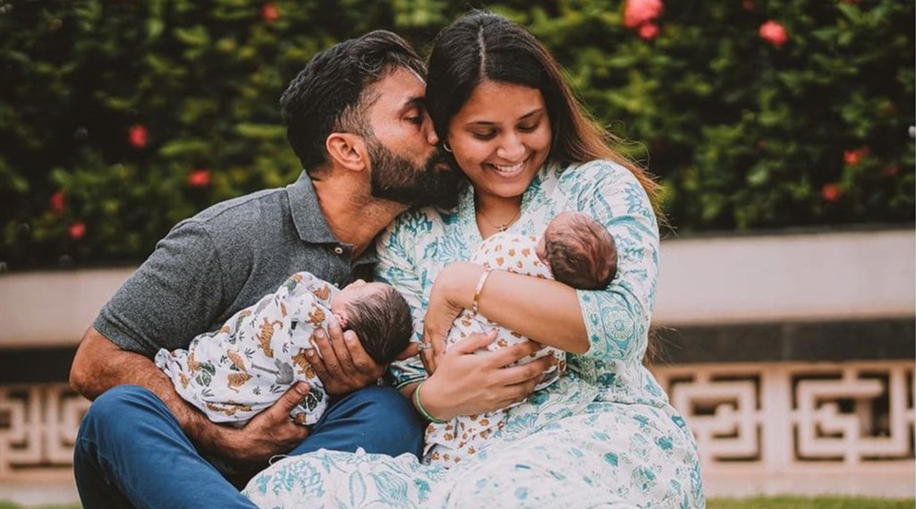 dinesh karthik dipika pallikal parents twin boys shares photo social media instagram twitter