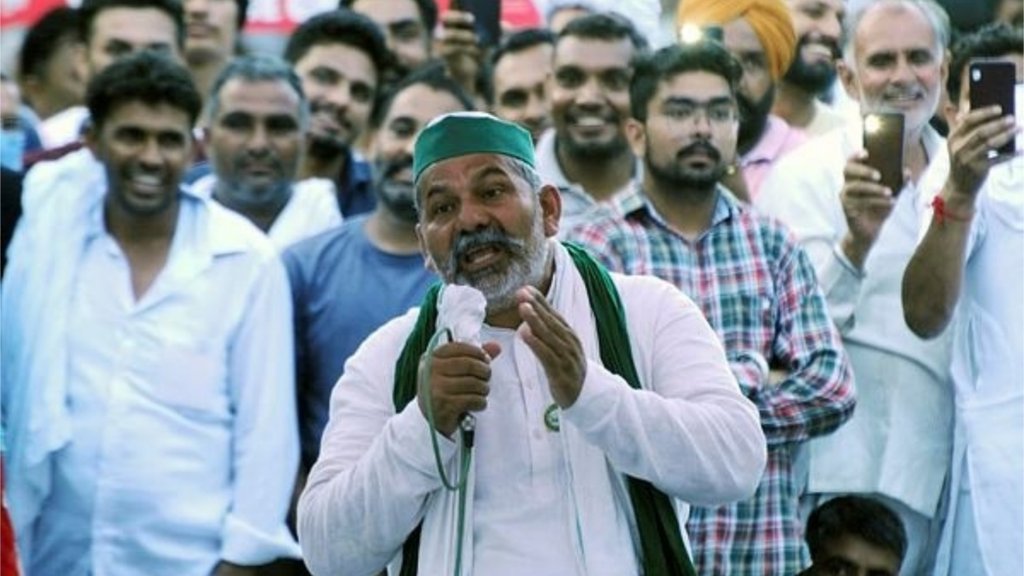 टीवी कार्यक्रम में कांग्रेस का एजेंट कहे जाने पर राकेश टिकैत ने कहा कि अब देश में विपक्ष ही नहीं रहा। (एक्सप्रेस फोटो)