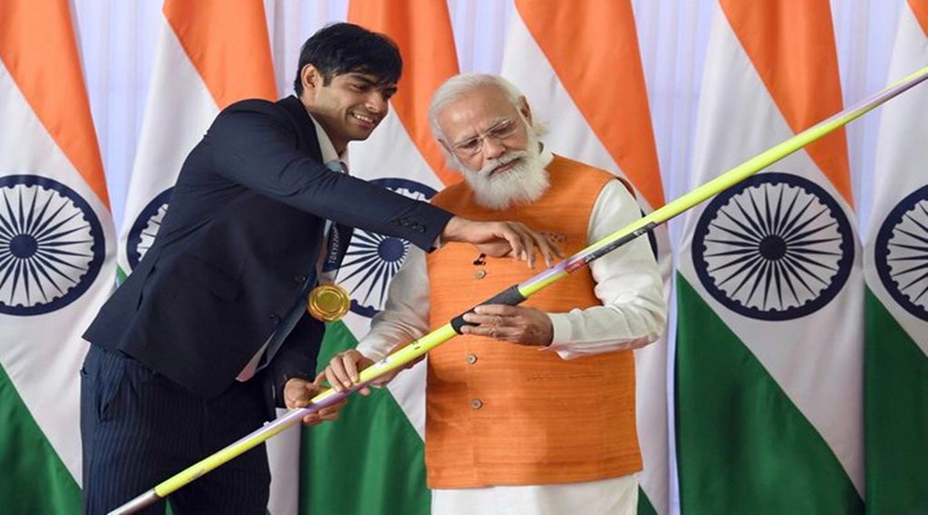 neeraj-chopra-javelin-gets-highest-money-in-pm-narendra-modi-e-auction-of-monuments-and-gifts-including-other-items-from-tokyo-olympic-medalists