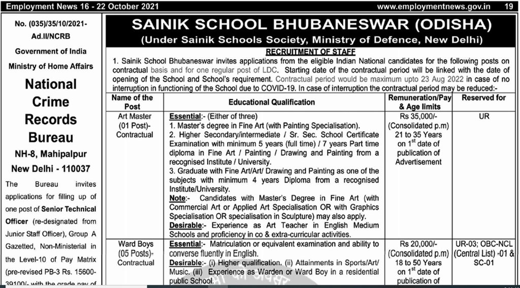 sarkari naukri, Sainik School, job in Sainik School, Sainik School job, sarkari naukri, govt jobs, latest sarkari naukri, latest govt jobs, sarkari naukri in india,