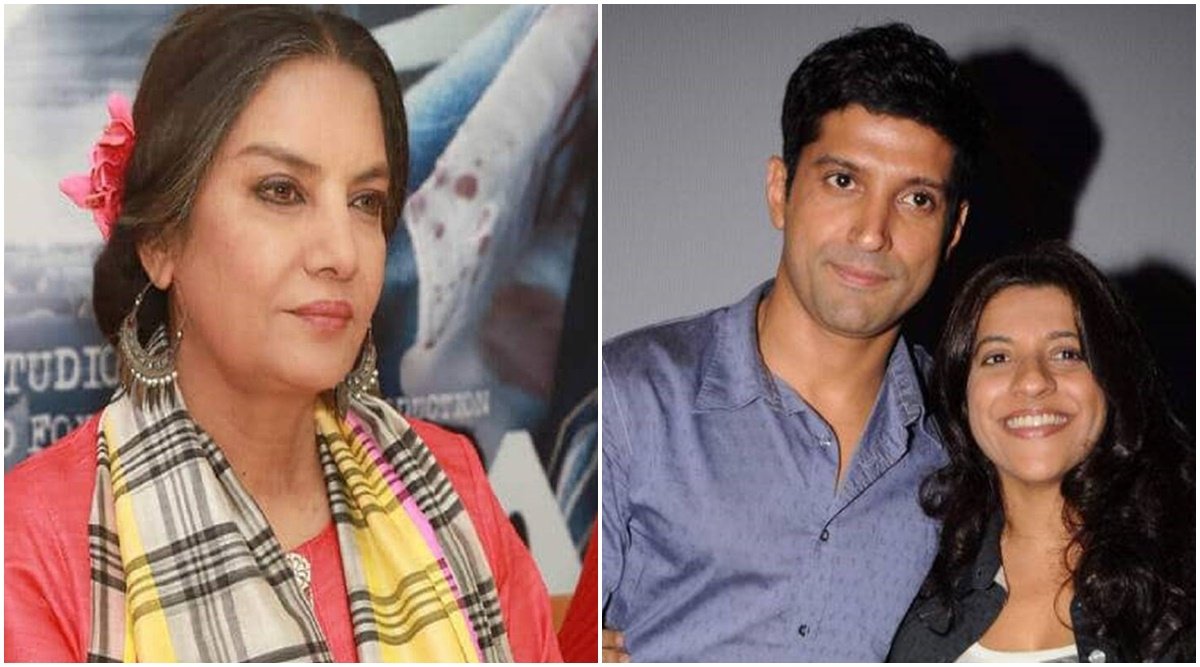shabana azmi, farhan akhtar zoya akhtar