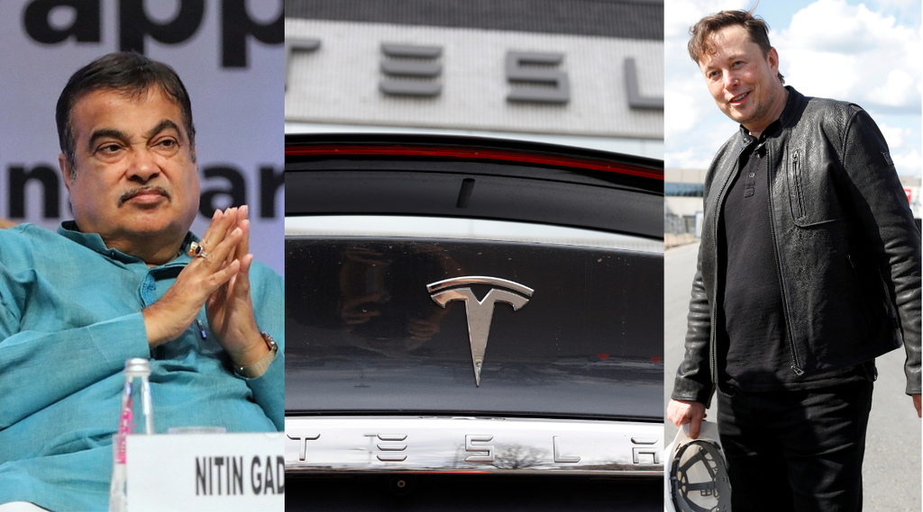 tesla, india, nitin gadkari