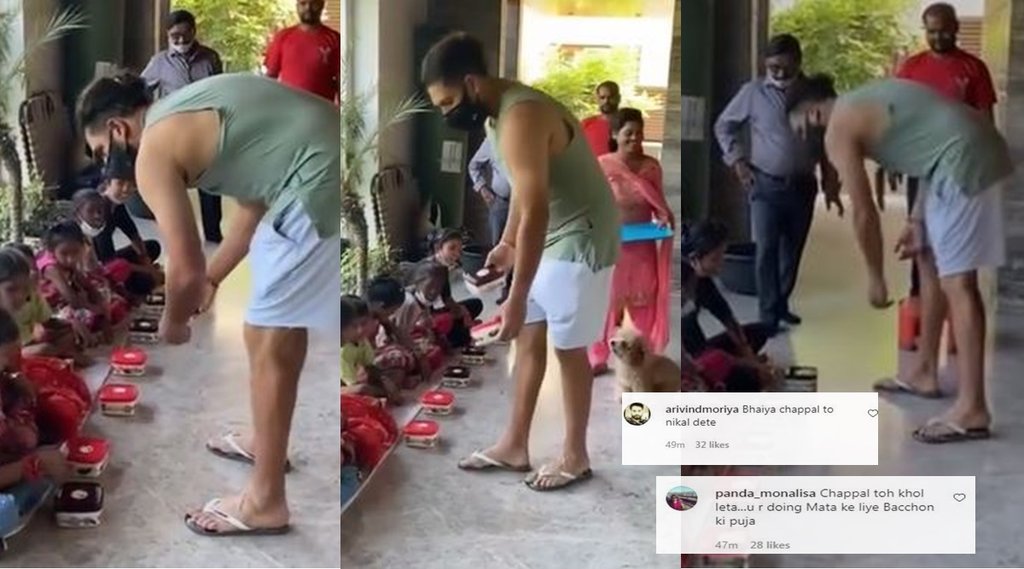 navratri-kanya-pujan-done-by-yuvraj-singh-get-trolled-for-wearing-sleepers-during-ashtami-pujan-shared-video-on-instagram
