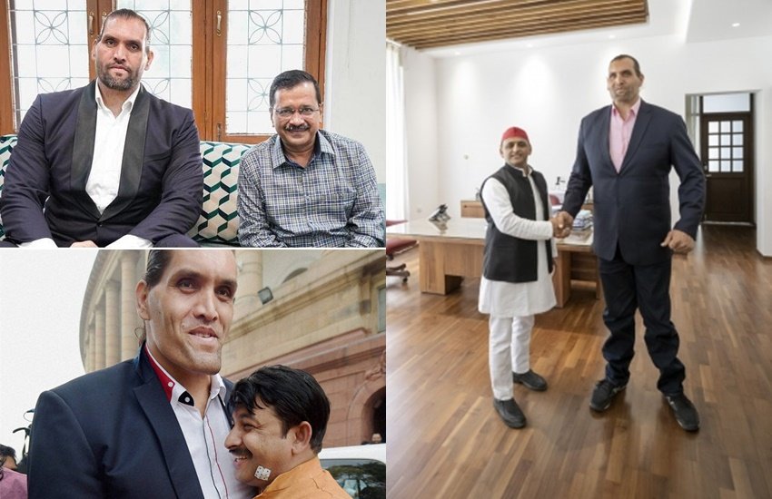 सोशल मीडिया में रेसलर खली (Khali) के साथ दिल्ली के सीएम अरविंद केजरीवाल की तस्वीर वायरल हो रही है। खली ने दिल्ली के मुख्यमंत्री अरविंद केजरीवाल (Delhi CM Arvind Kejriwal) से शिष्टाचार भेंट की। खली देश को और भी कई बड़े नेताओं के साथ मुलाकात कर चुके हैं। आइए देखें तस्वीरें: 