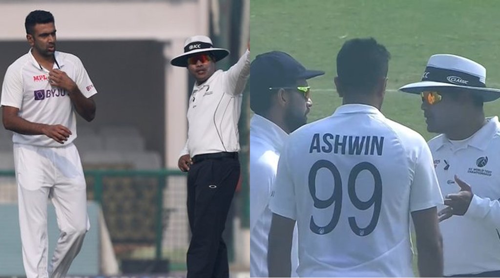 ind-vs-nz-ravichandran-ashwin-argument-with-umpire-nitin-menon-kanpur-test-head-coach-rahul-dravid-talked-to-match-referee-javagal-srinath-watch-video