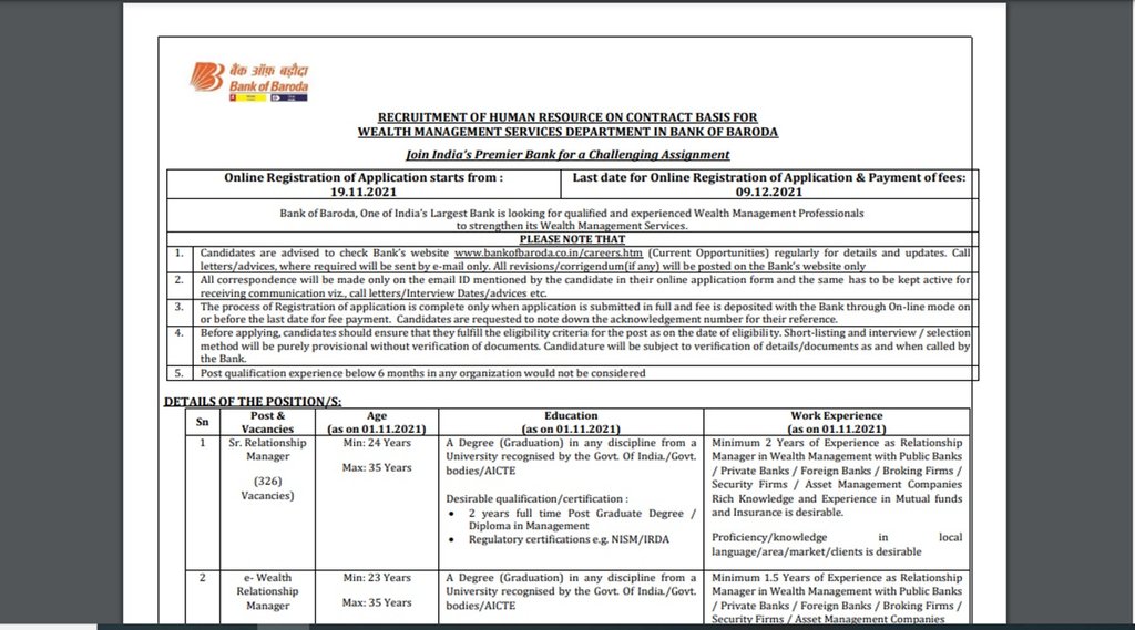 bank of baroda, sarkari naukri, bank of baroda recruitment, govt jobs, bank jobs, bank job notification